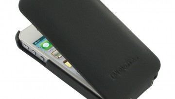 Black Leather Flip Type Case for Iphone 4 4s (Black)