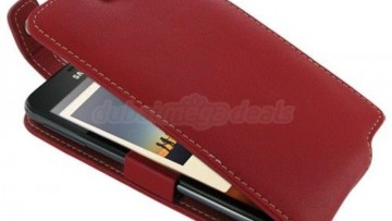 Leather Case Samsung Galaxy Note Gt-N7000 Flip Top Type (Red)