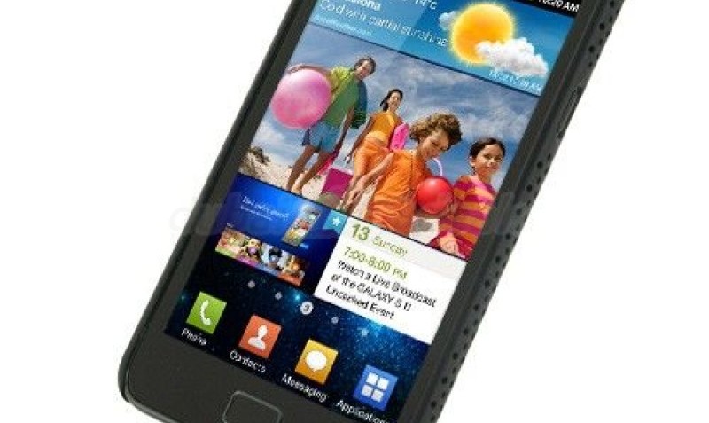 Rubberized Hard Cover for Samsung Galaxy S II GT-i9100 (Black/Perforated Pattern)