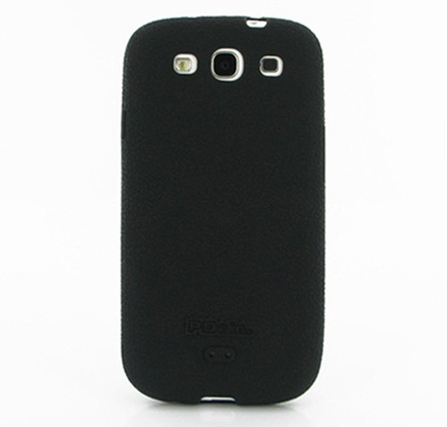 Pdair Luxury Silicone Case for Samsung Galaxy S III S3 GT-i9300 (Black)
