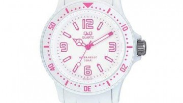 QQ Unisex Pink Dial Fashion Watch [GW76 J012Y]