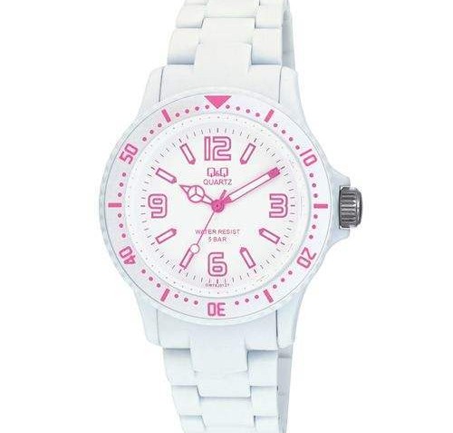 QQ Unisex Pink Dial Fashion Watch [GW76 J012Y]