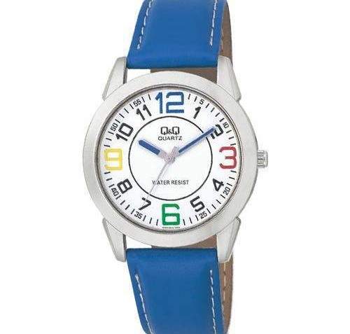 QQ Kid's Blue Leather Fashion Watch [Q707 J314Y]