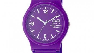 QQ Womens Purple Plastic Sports Watch [VP46J016Y]