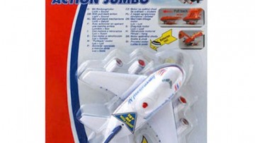 Dickie - B/O Action Jumbo Try Me 11cm Pull Pack Airplane Wit