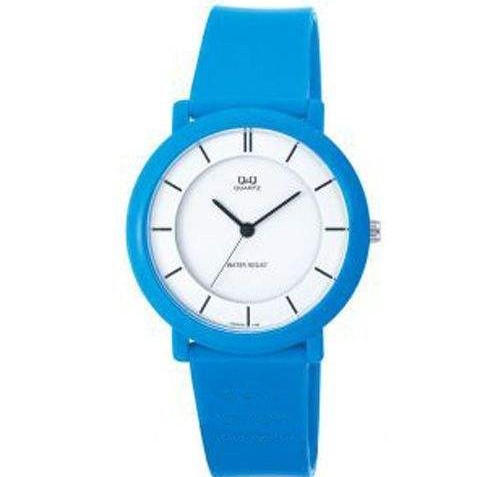 QQ Mens Light Blue Plastic Fashion Watch [VQ94J005Y]