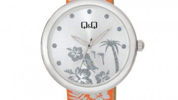 QQ Womens Orange Fashion Watch [KV53-361Y]