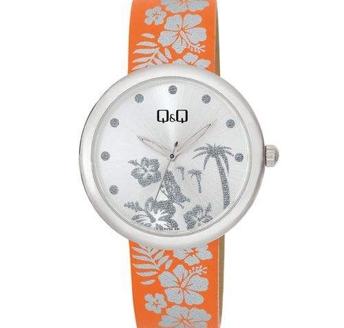 QQ Womens Orange Fashion Watch [KV53-361Y]