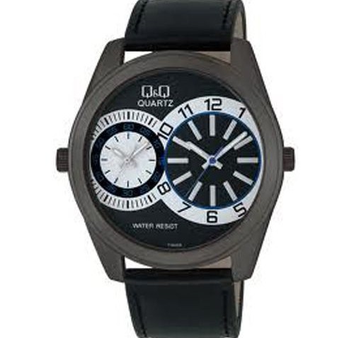 QQ Mens Two Time Zone Analog Dress Watch [C182J535Y]