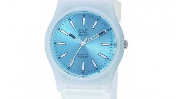 QQ Womens White Plastic Fashion Watch [VP34J039Y]