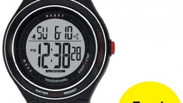 QQ Mens Black Digital Touch Screen Sports Watch [M134J001Y]