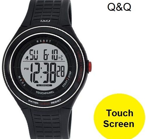 QQ Mens Black Digital Touch Screen Sports Watch [M134J001Y]