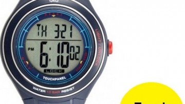 QQ Mens Black Touch Screen Digital Sports Watch [M134J002Y]