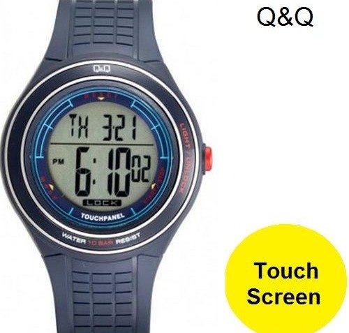 QQ Mens Black Touch Screen Digital Sports Watch [M134J002Y]
