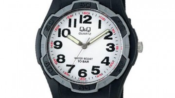QQ Mens Black Analog Dress Watch [VP94J004Y]