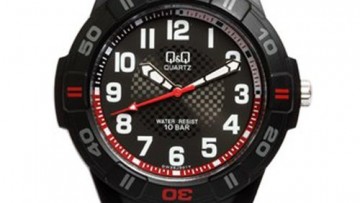 QQ Mens Black Analog Dress Watch [GW36J001Y]