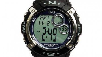 QQ Mens Black Digital Sports Watch [M065J003Y]