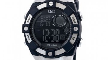 QQ Mens Black Digital Sports Watch [M074J003Y]