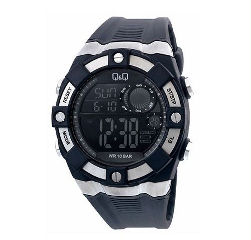 QQ Mens Black Digital Sports Watch [M074J003Y]