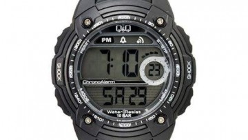 QQ Mens Black Digital Sports Watch [M075J001Y]