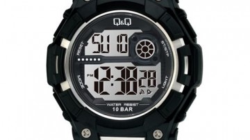 QQ Mens Black Digital Sports Watch [M125J001Y]
