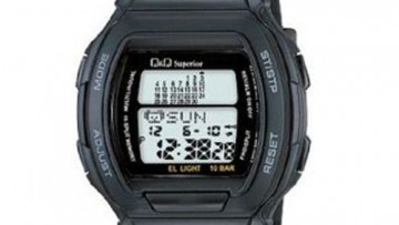 QQ Mens Black Digital Sports Watch [MMC3P101Y]