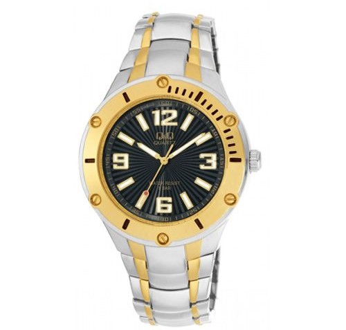 QQ Mens Two-tone Analog Dress Watch [F342-405Y]