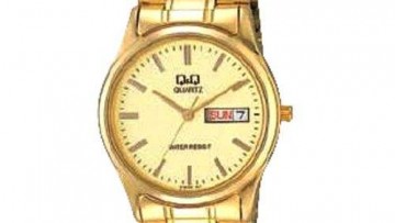 QQ Mens Golden Analog Dress Watch [Q684-010Y]