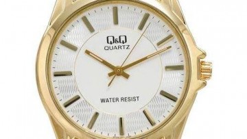 QQ Mens Golden Analog Dress Watch [Q702-001Y]