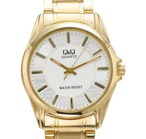 QQ Mens Golden Analog Dress Watch [Q702-001Y]