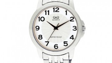 QQ Mens Silver Dress Watch [Q422-204Y]
