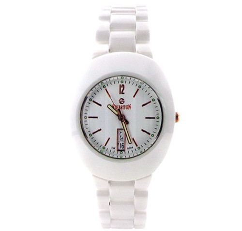 Swistron Womens Ceramic White Fancy Analog Watch [SW001]