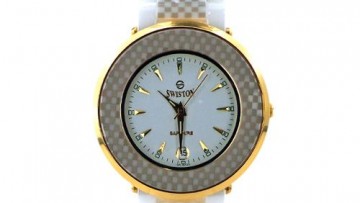 Swistron Womens Ceramic White Fancy Analog Watch [SW002]