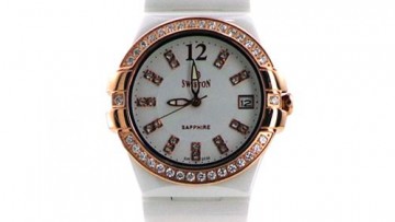 Swistron Womens Ceramic White Fancy Analog Watch [SW005]