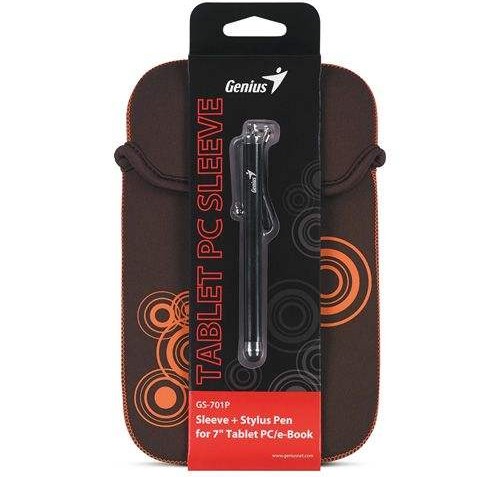 Genius GS-701P Tablet Sleeve [BrownOrange] + Pen