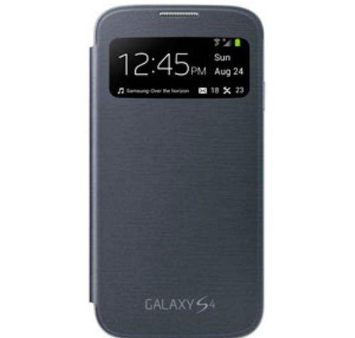 Samsung Original Galaxy S4 S-View Flip Cover Folio Case Black