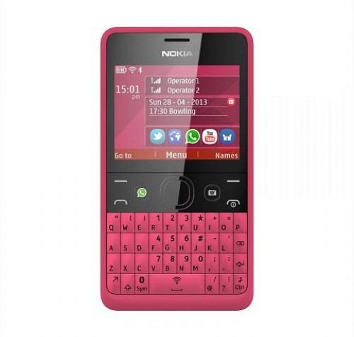 Nokia Asha 210 Dual Sim [Magenta/English/Arabic]