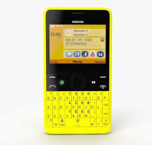 Nokia Asha 210 Dual Sim [Yellow/English/Arabic]