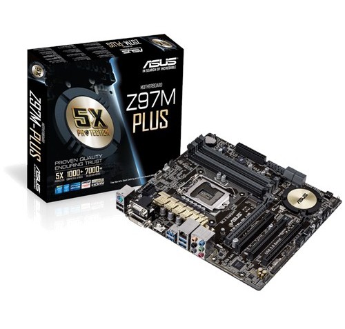 ASUS Z97M-PLUS LGA 1150 Intel Z97 HDMI SATA 6Gb/s USB 3.0 Micro ATX Intel Motherboard