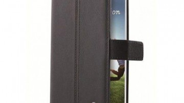 BMW Book Type Leather Case For Samsung Galaxy S4 - Black