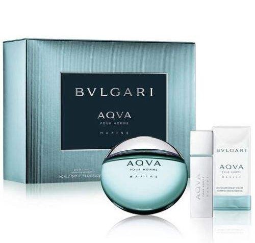 Bvlgari Aqva Marine For Men 3 Piece Gift Set
