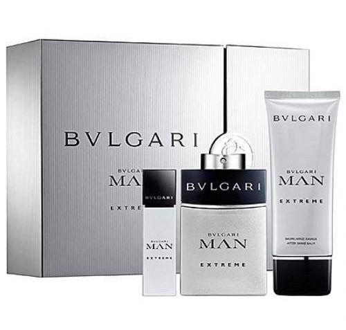 Bvlgari Man Extreme 3 Piece Perfume Gift Set For Men