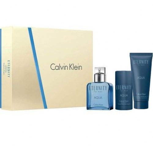 Calvin Klein CK Eternity Aqua 3Piece Perfume Gift Set For Men