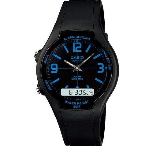 Casio Analog-Digital Mens Dress Watch [AW-90H-2BVDF]