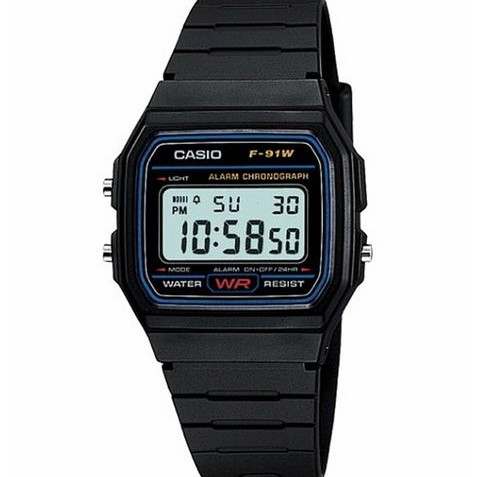 Casio Digital Unisex Dress Watch [F-91W-1DG]