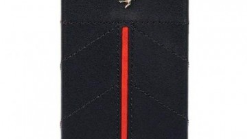 Ferrari California Collection, Hard Case with Leather for iPhone 4/4S - (Black)