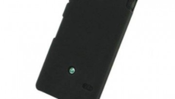 Pdair Rubberized Hard Cover for Sony Xperia Go ST27i (Black)