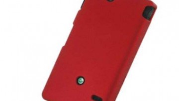 Pdair Rubberized Hard Cover for Sony Xperia Go ST27i (Red)