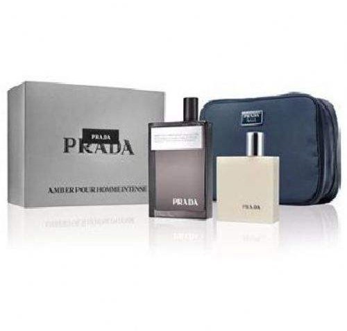 Prada Amber Intense Pour Homme for Men 3 Piece Gift Set