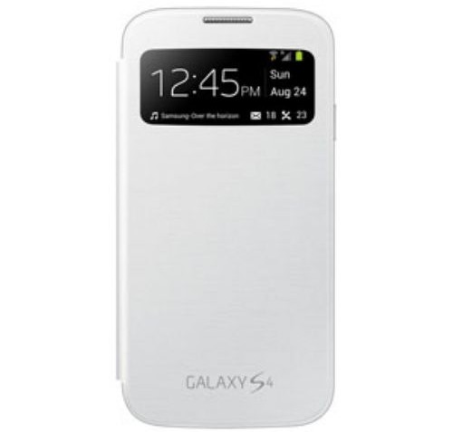 Samsung Original Galaxy S4 S-View Flip Cover Folio Case White
